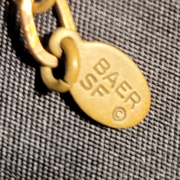 Vintage Marjorie Baer SF Metal Carved Bead Tribal Artisan Necklace - Picture 4 of 5